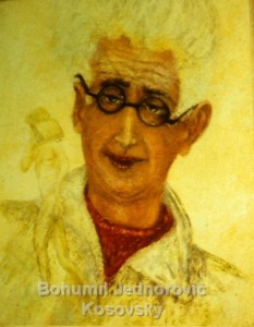 Autoportrét se symbolem jha 1970  